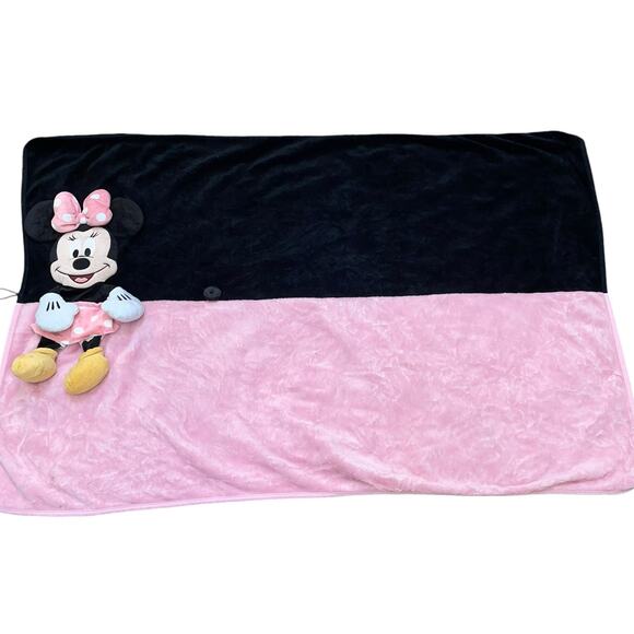 Minnie Mouse Throw Blanket Pillow Disney Parks Plush Stuffed Animal 3D 35" x 48" - Picture 4 of 13